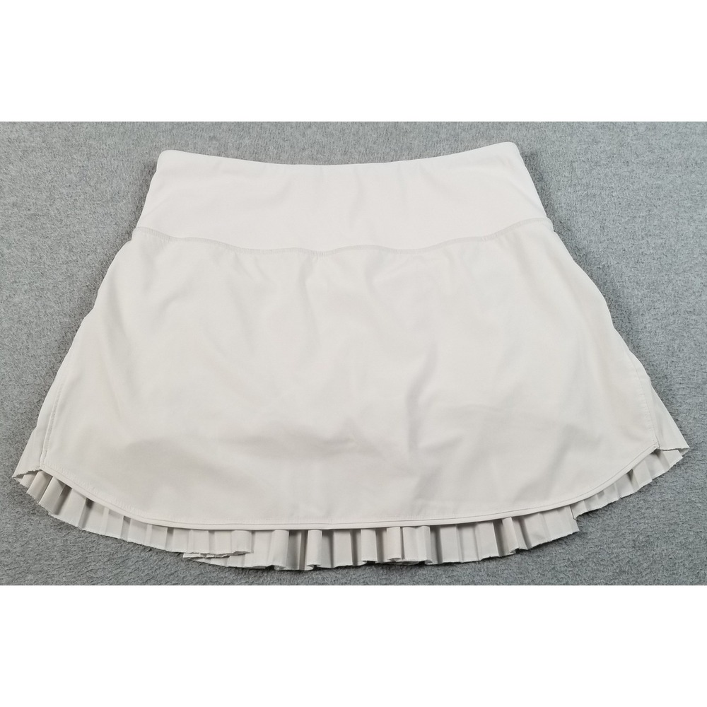 Baleaf Skort Women Large White Gray Tennis Golf Athletic Pleated Skirt Pockets